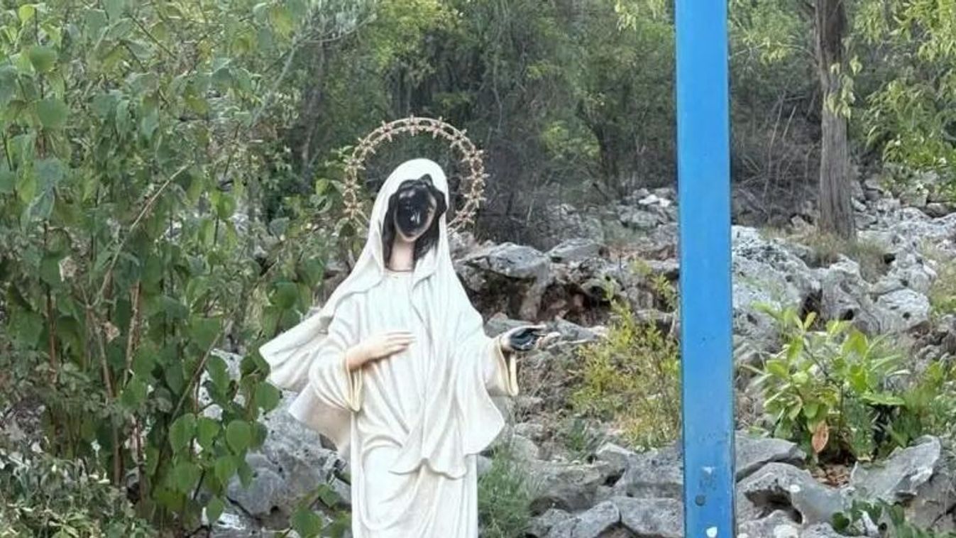 megrongált-Mária-szobor-Medjugorje