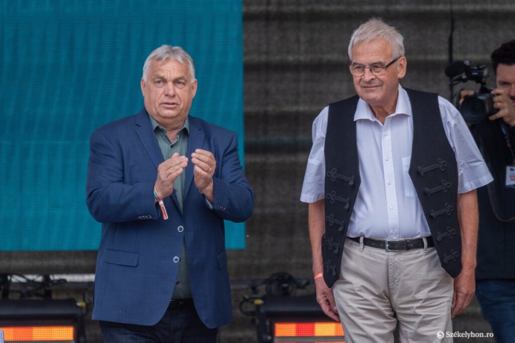 Orbán Viktor és Tőkés László Tusványoson