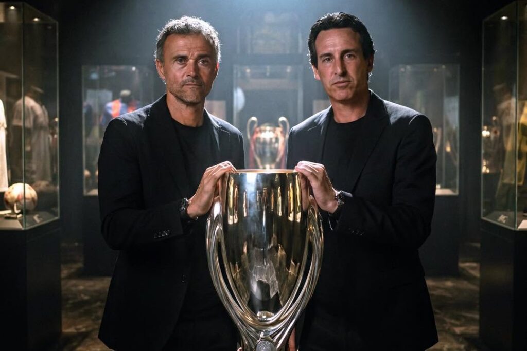 Paris Saint-Germain Aston Villa - Luis Enrique és Unai Emery
