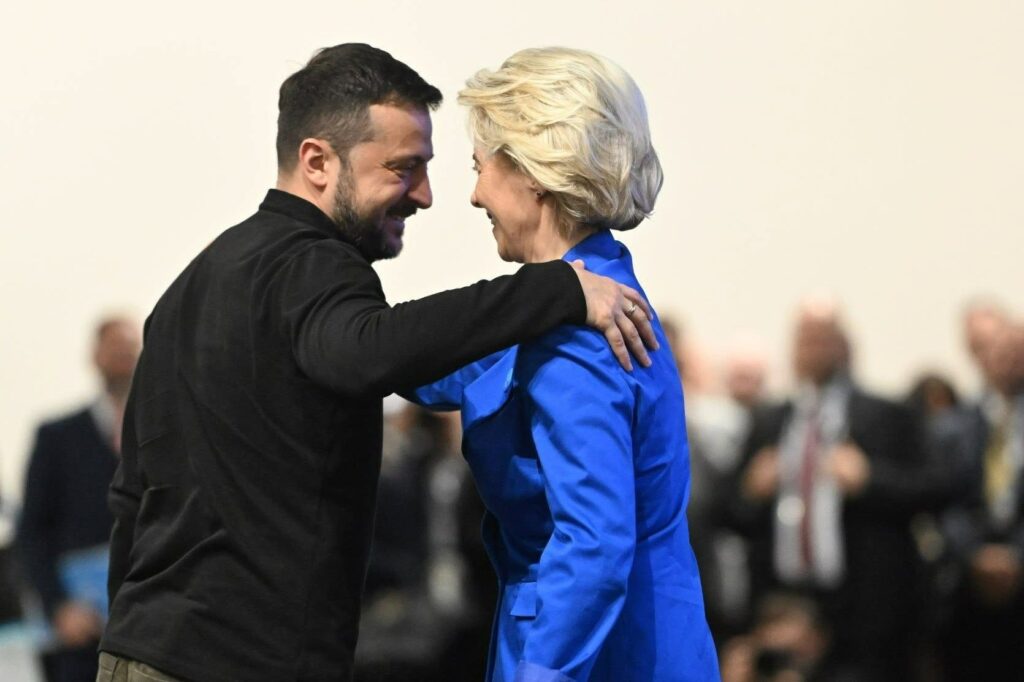 Ursula von der Leyen és Volodimir Zelenszkij