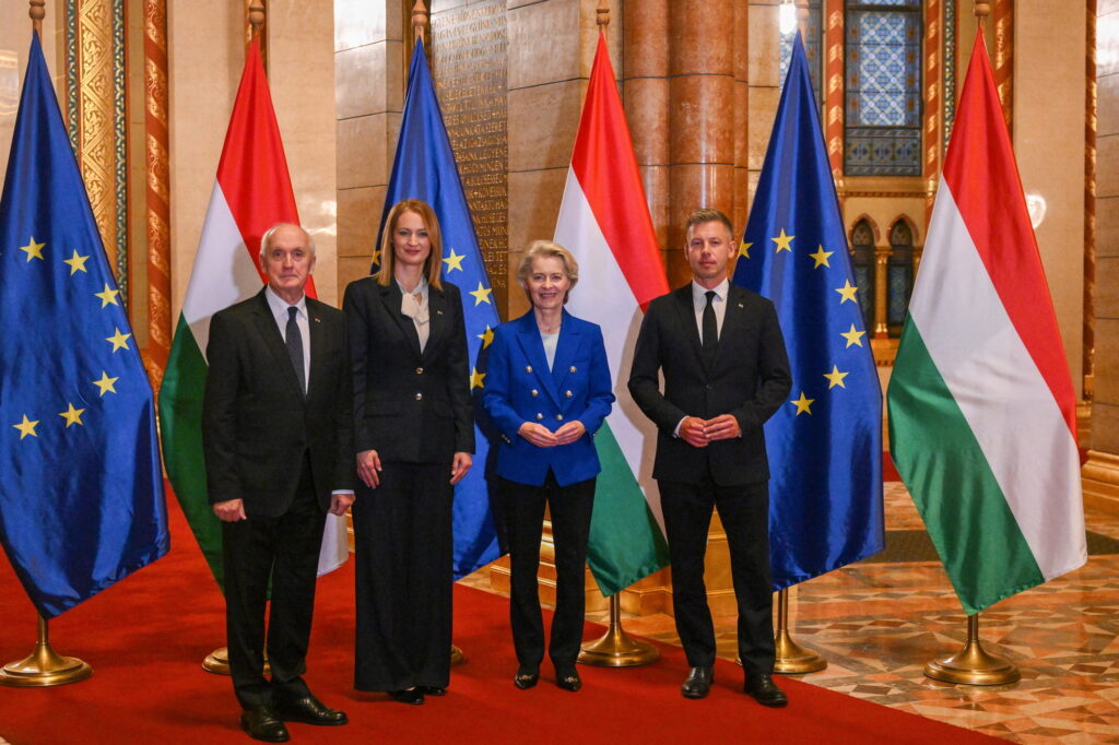 BAKA András; VON DER LEYEN, Ursula; MAGYAR Péter; FORSTHOFFER Ágnes